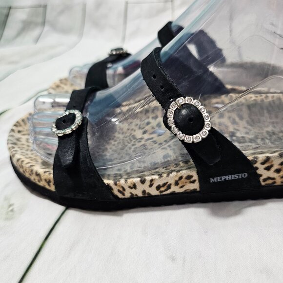 MEPHISTO Caoutchouc Lite Buckle Suede Strap Slide Sandals~Size 36 - Picture 4 of 9
